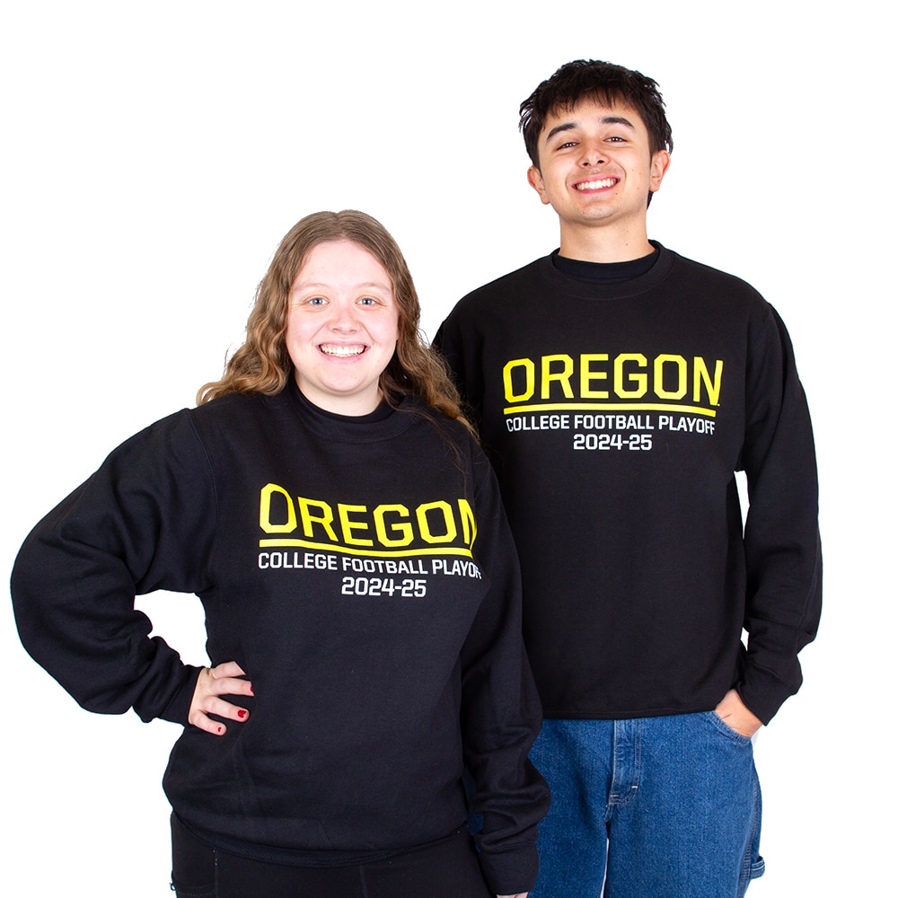 Playoffs, McKenzie SewOn, Black, Pullover, Cotton Blend, Men, Unisex, Football, 2024, Post Season, Oregon, Sweatshirt, 919503